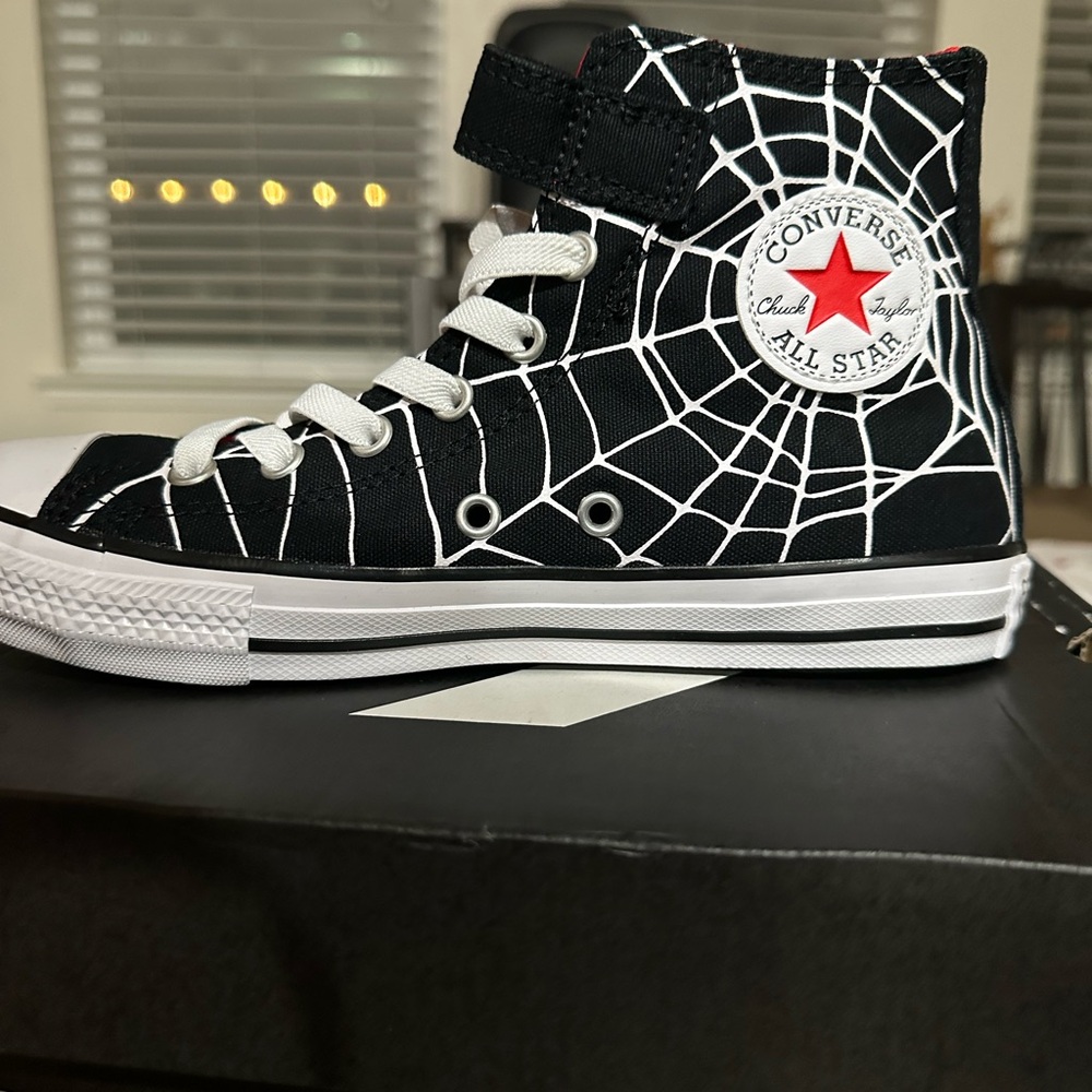 Converse Black and White Spiderweb High-Tops